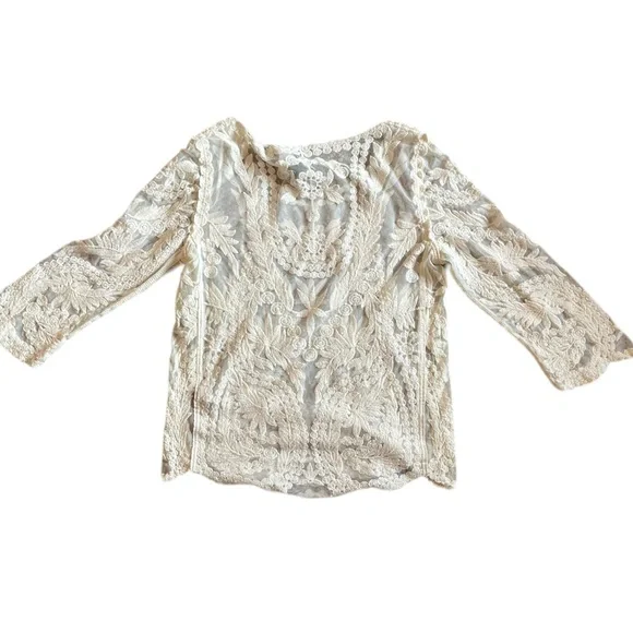 H&M Divided Lace 3/4 Sleeve Top | Women's 8 - Picture 5 of 5